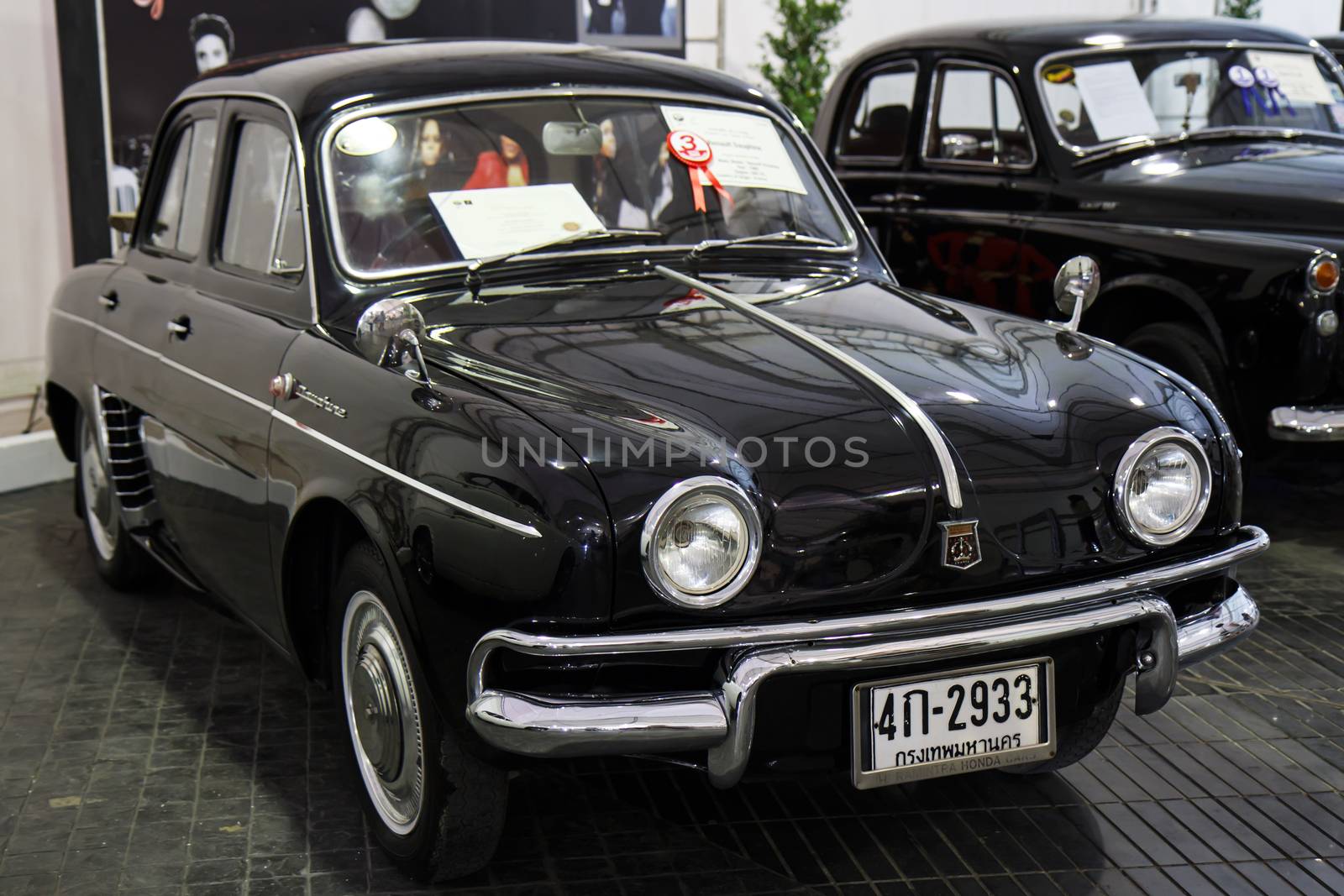 BANGKOK - JUNE 22 Sedan 4-door, Renault Dauphine 1960 , 845 CC , on display at The 36th Bangkok Vintage Car Concours on June 22, 2012 in Bangkok, Thailand