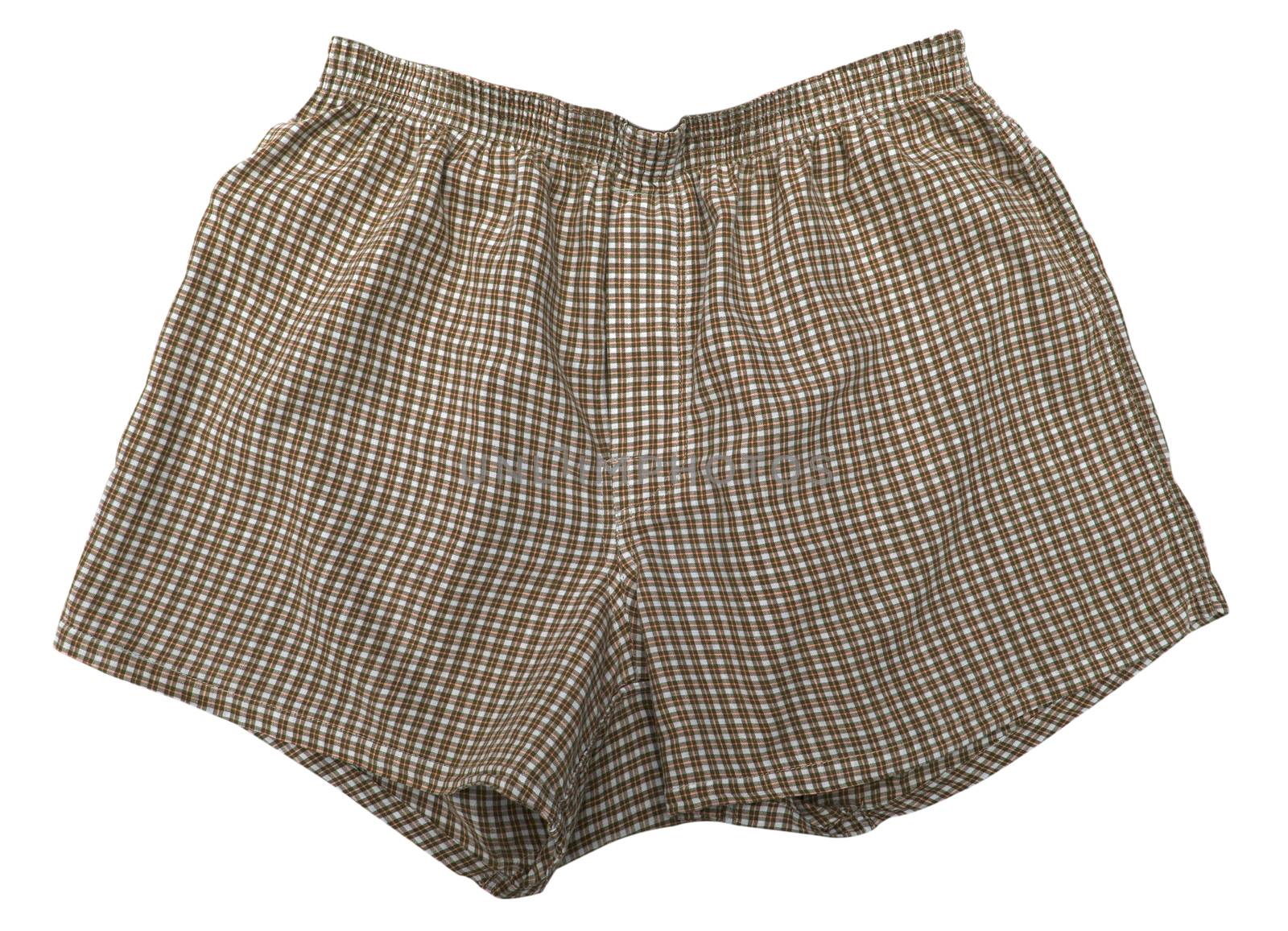 A pair of boxer shorts isolated on white background
