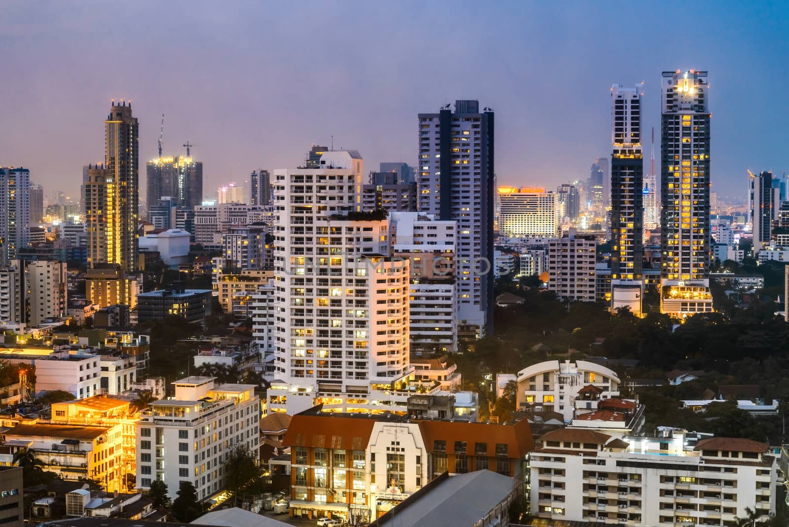 Bangkok cityscape by jakgree