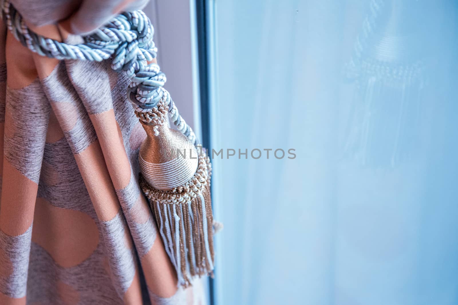 curtain with an ornament 