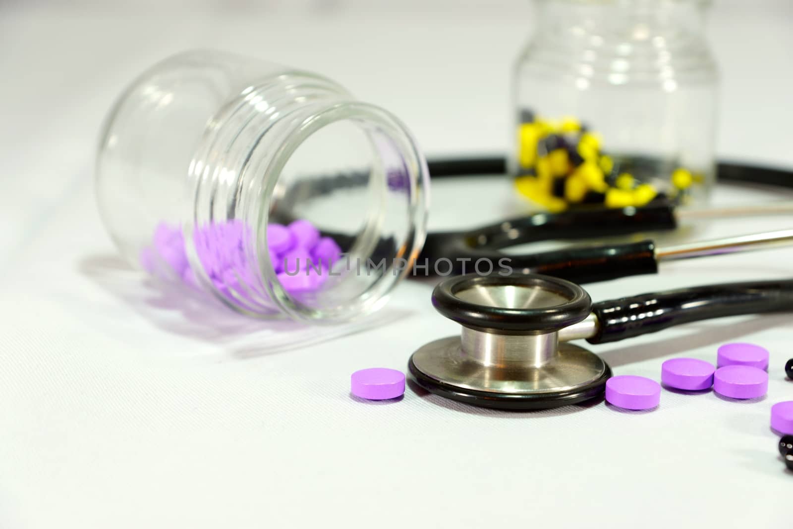 two bottles of medicines and stethoscope






one bottle of medicine and stethoscope