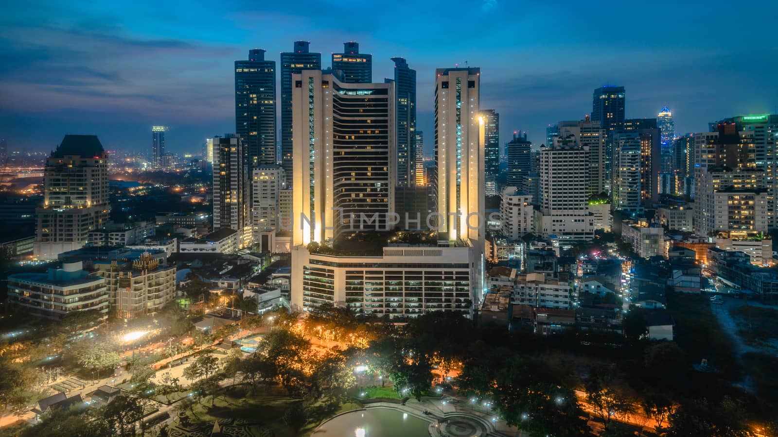 Bangkok cityscape by jakgree