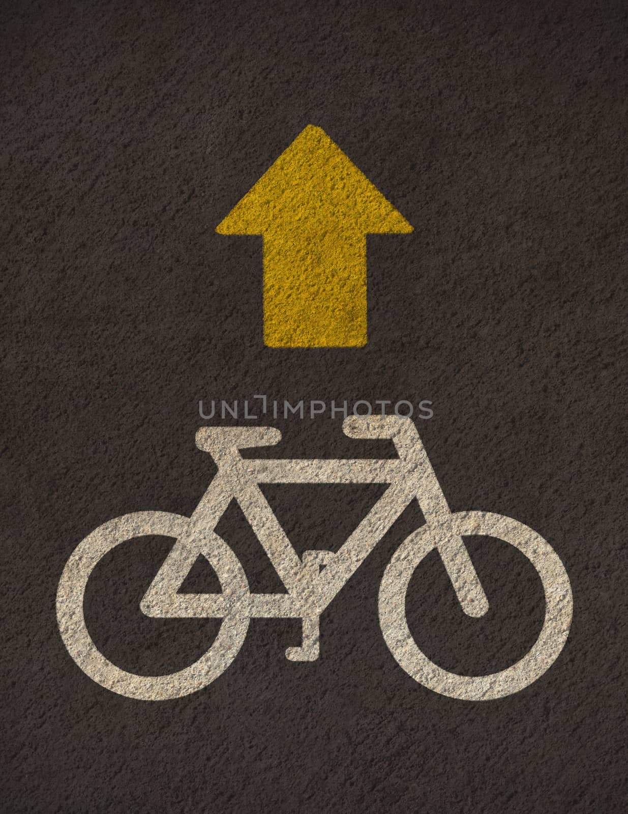 grunge Bicycle Road Sign