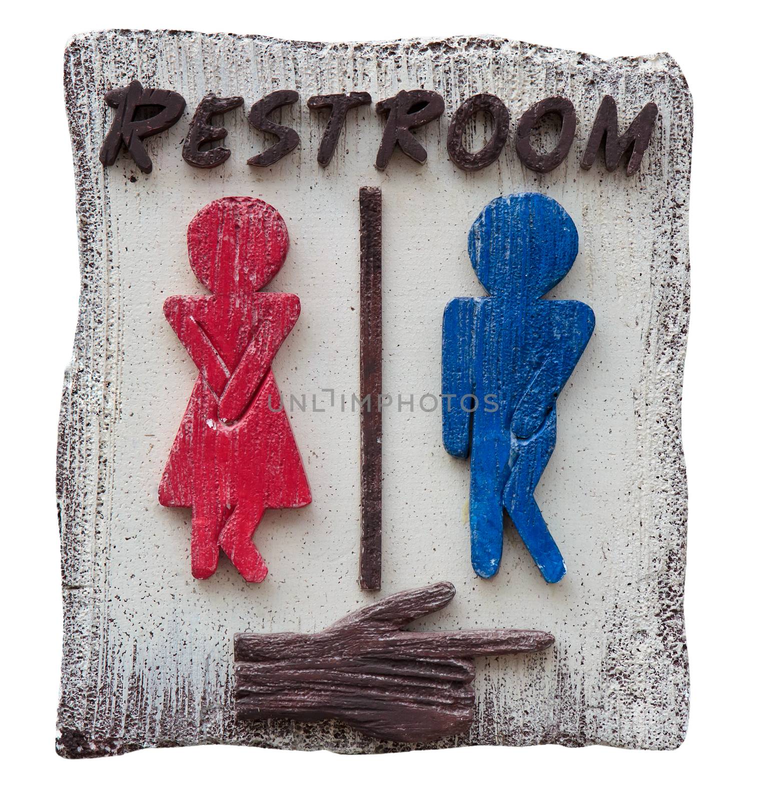 Sign of men and women toilet, rest room