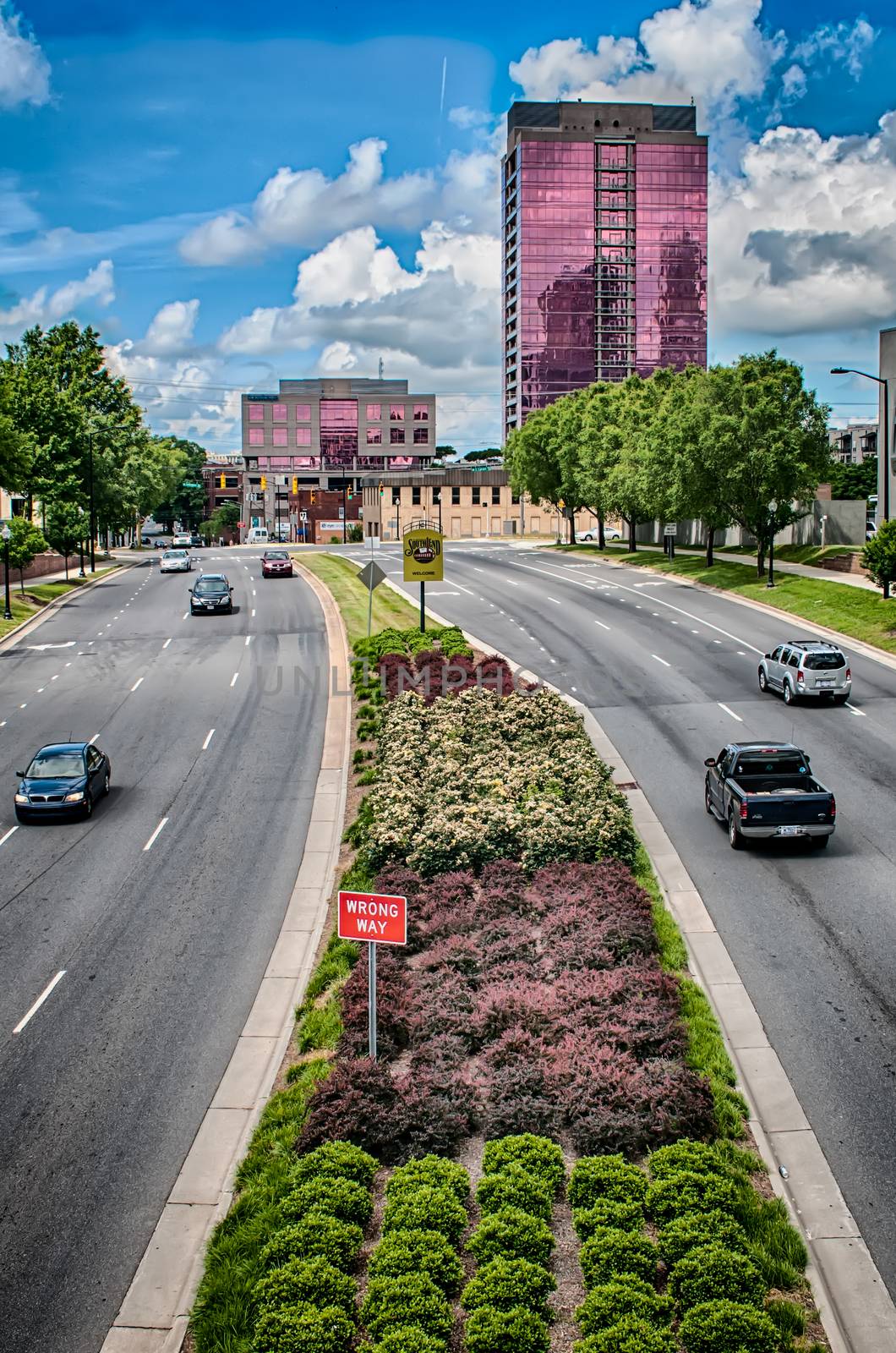 city streets of charlotte north carolina by digidreamgrafix