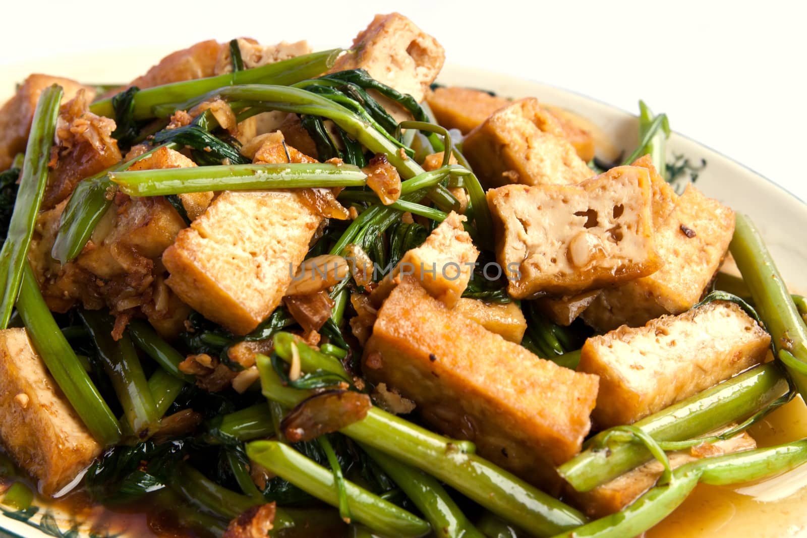 Delicious Chinese vegetarian with bean curd