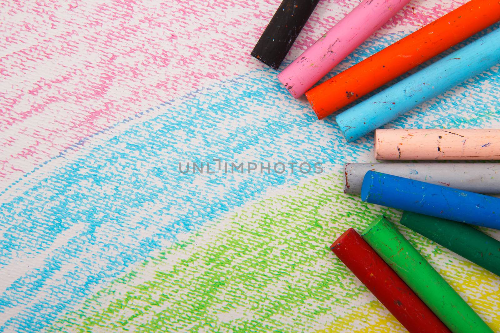 Colorful pastel sticks