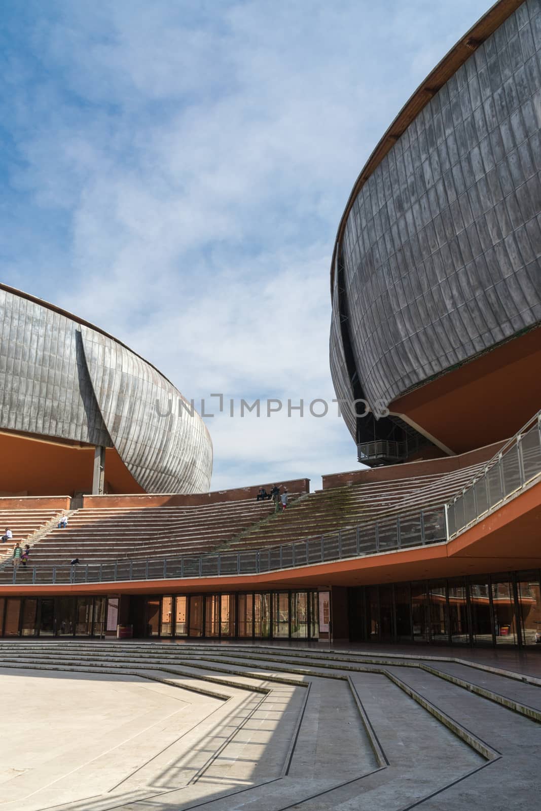 View of the Auditorium in Rome, a building by the famous architect Renzo Piano