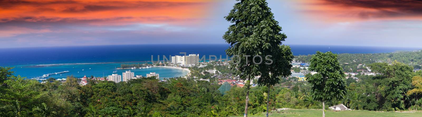 Ocho Rios, Jamaica. Panoramic view from the hill by jovannig