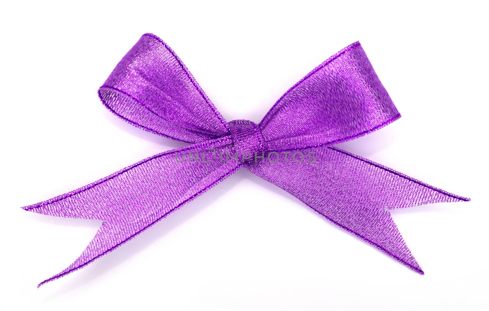 various a silk ribbon knot on white background