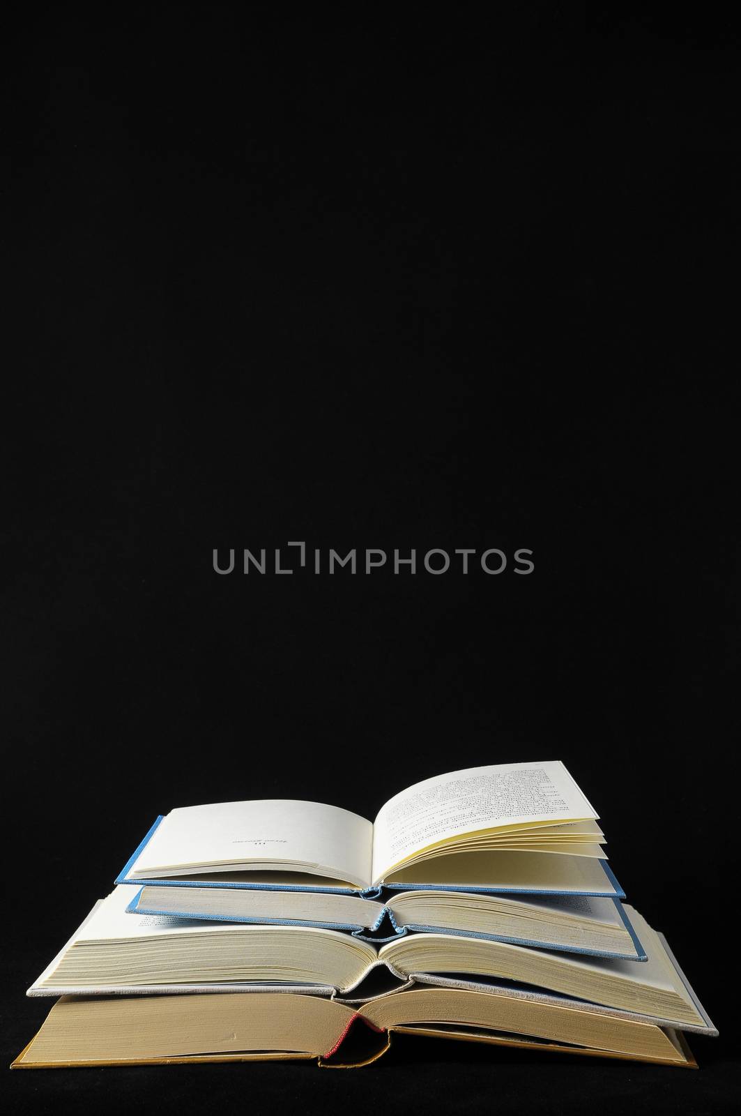 Empty Classic Book Isolated over a Black Background