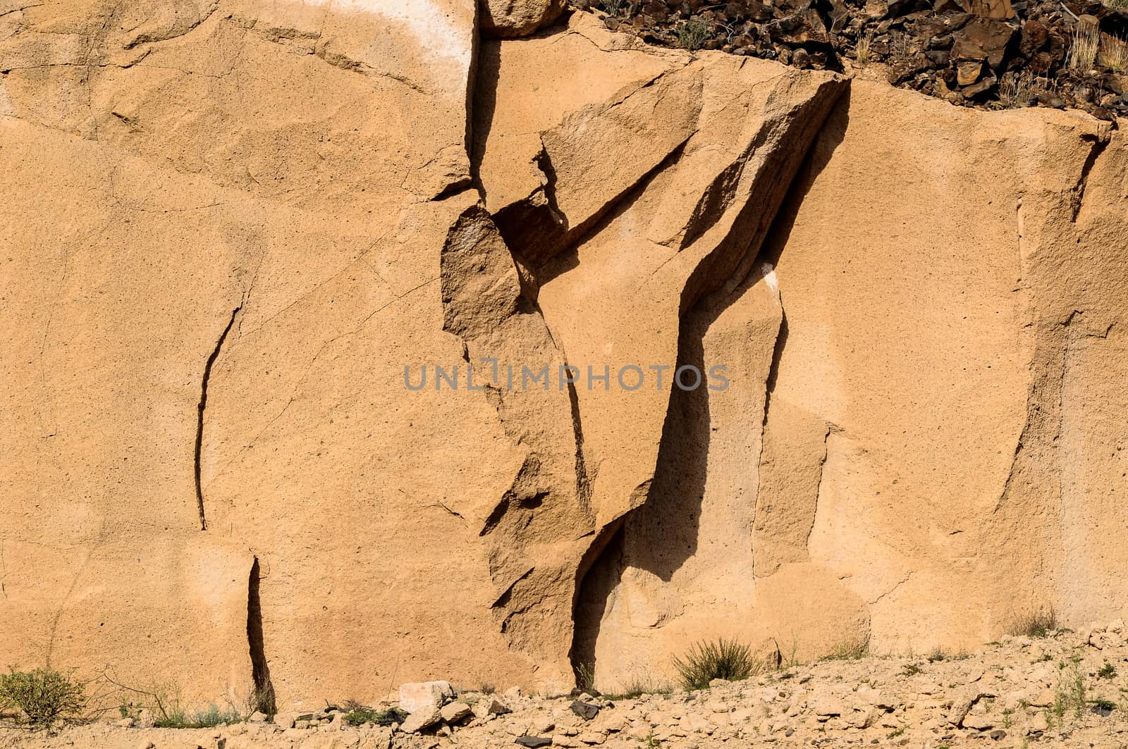 Rough Brown Volcanic Tuff Rock Background Texture