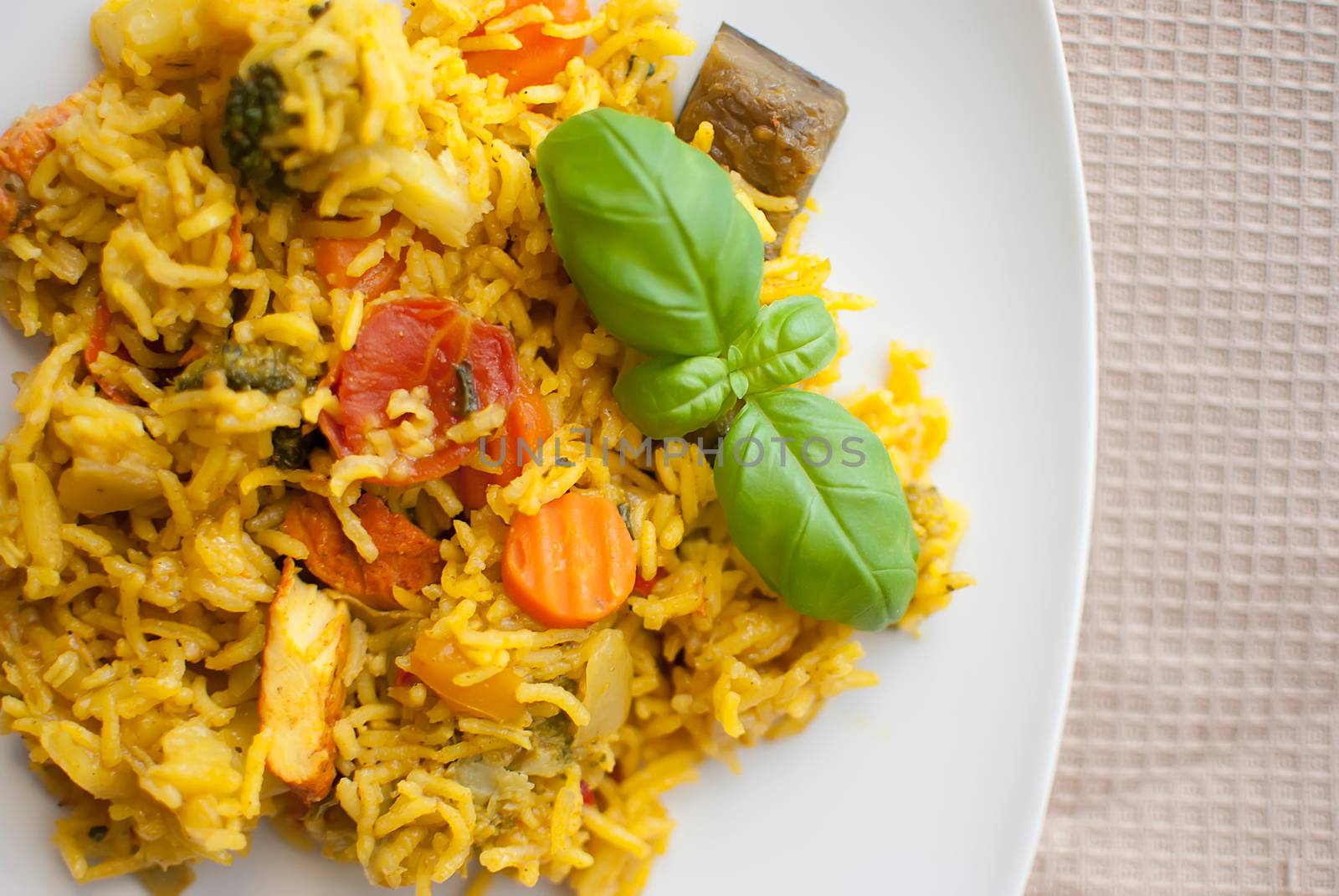 basmati rice with vegetables and chicken by Dessie_bg