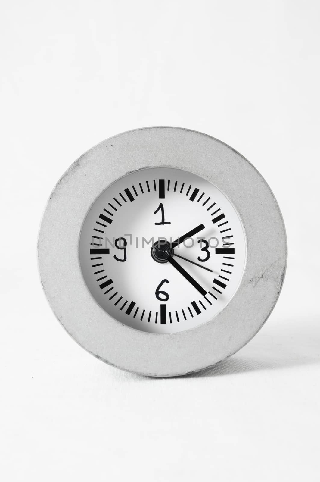 Retro Vintage Alarm Clock on a White Background