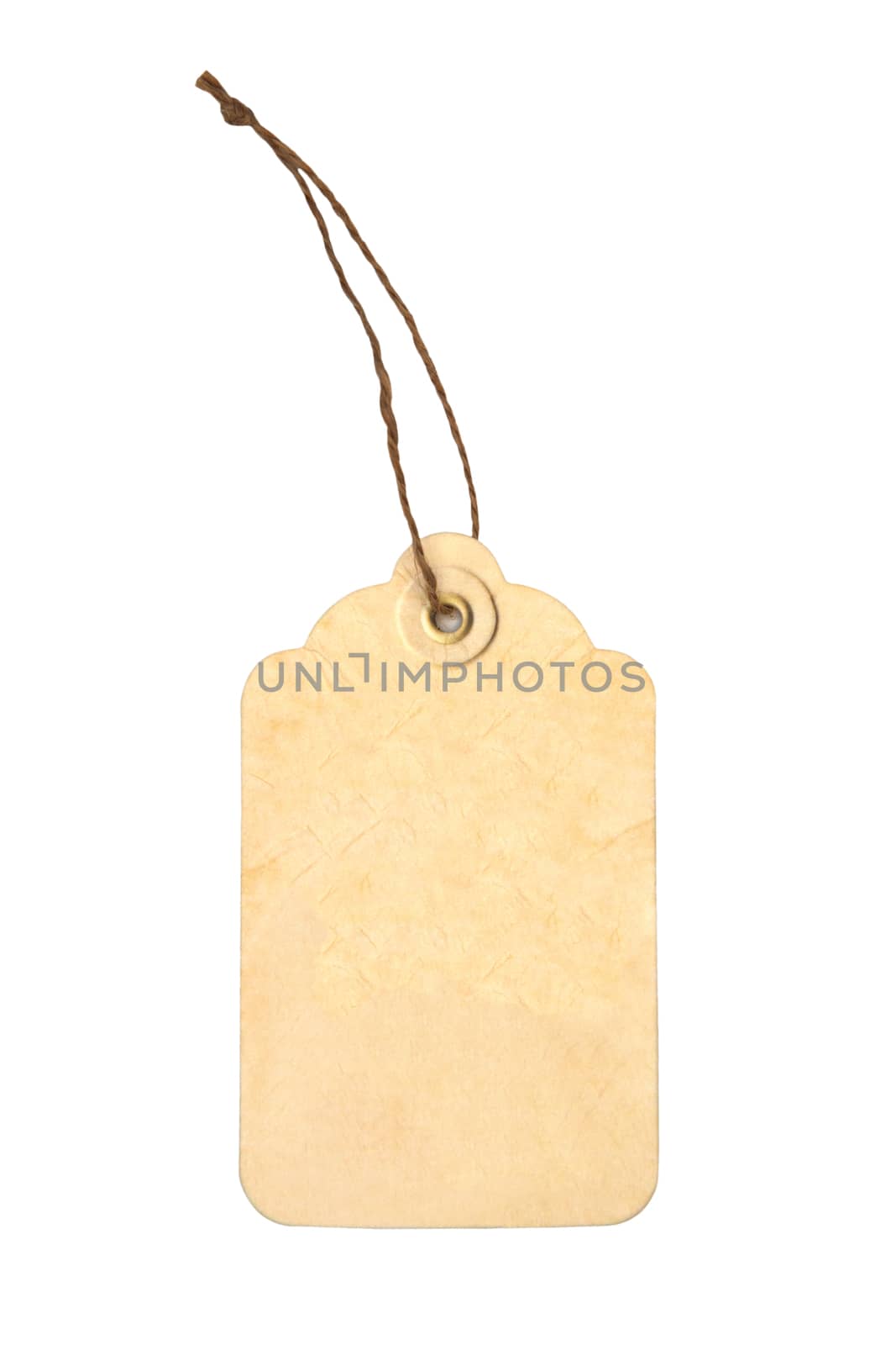 Blank tag tied with brown string