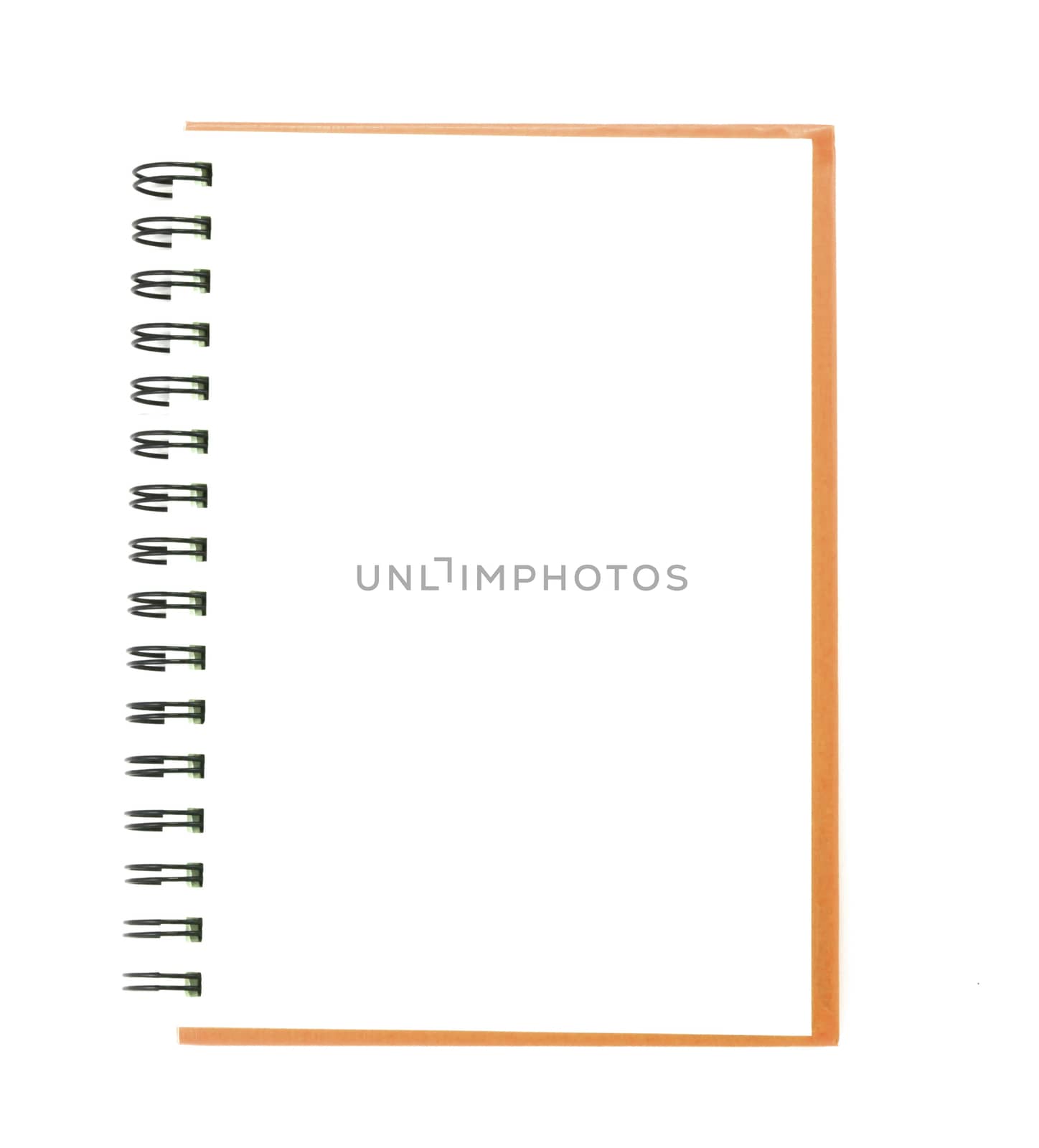 isolated notebook on white.