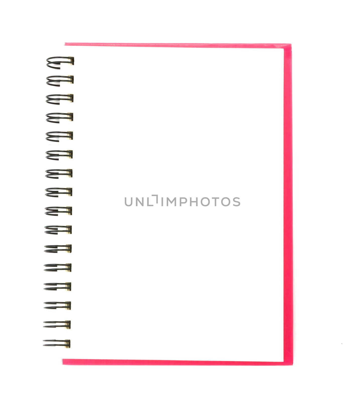 isolated notebook on white.