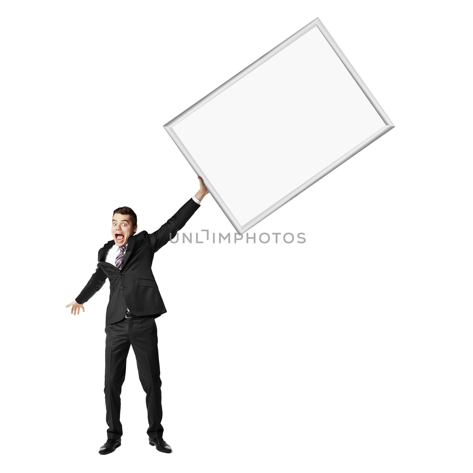 Holding a blank placard  by filipw