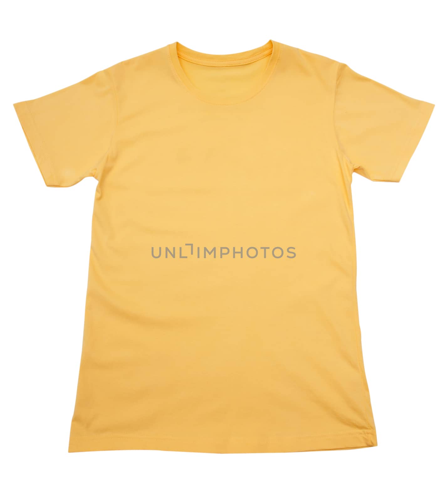 yellow t-shirt isolated on white