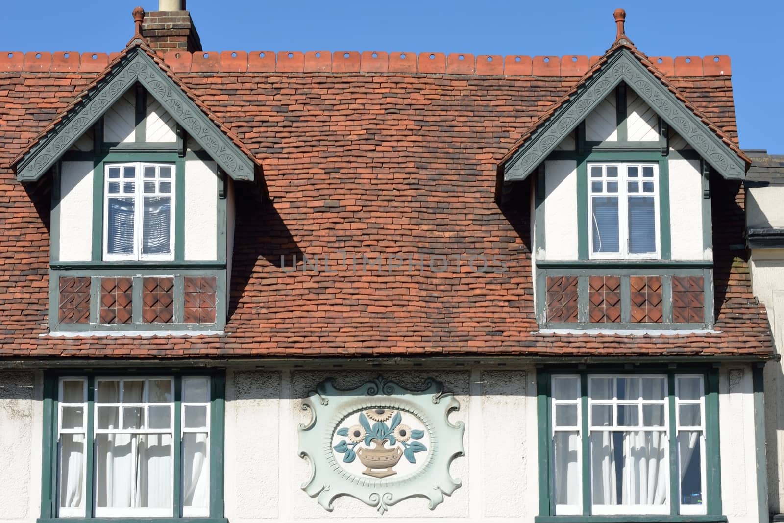 old House with decrotive plaster