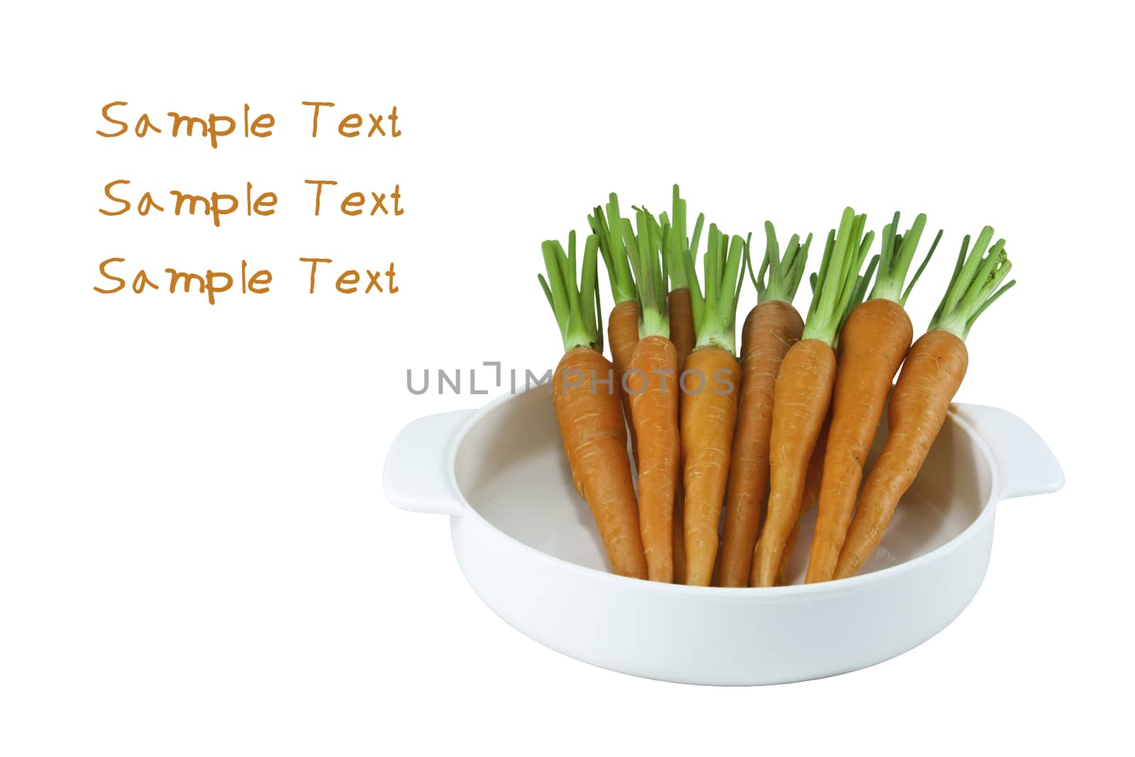 Fresh red carrot on white background