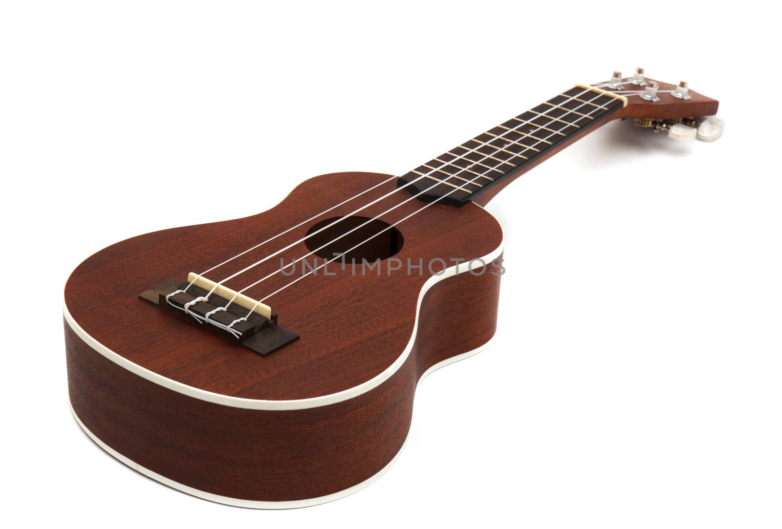 ukulele on white background