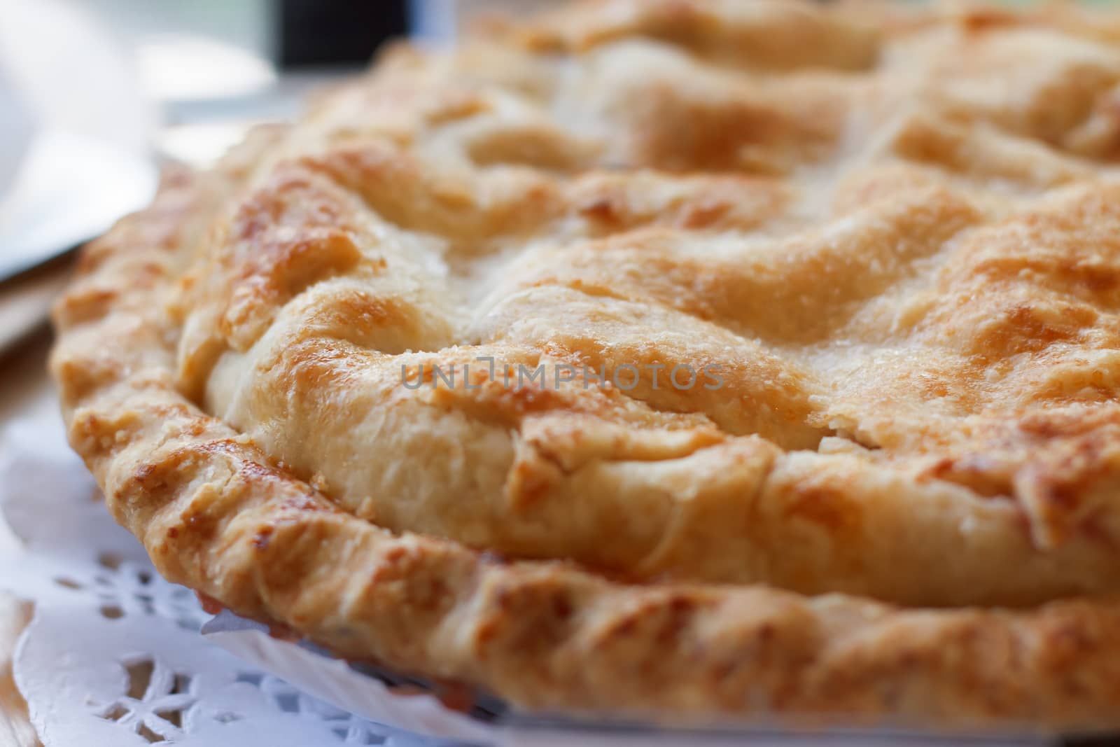 apple pie closeup