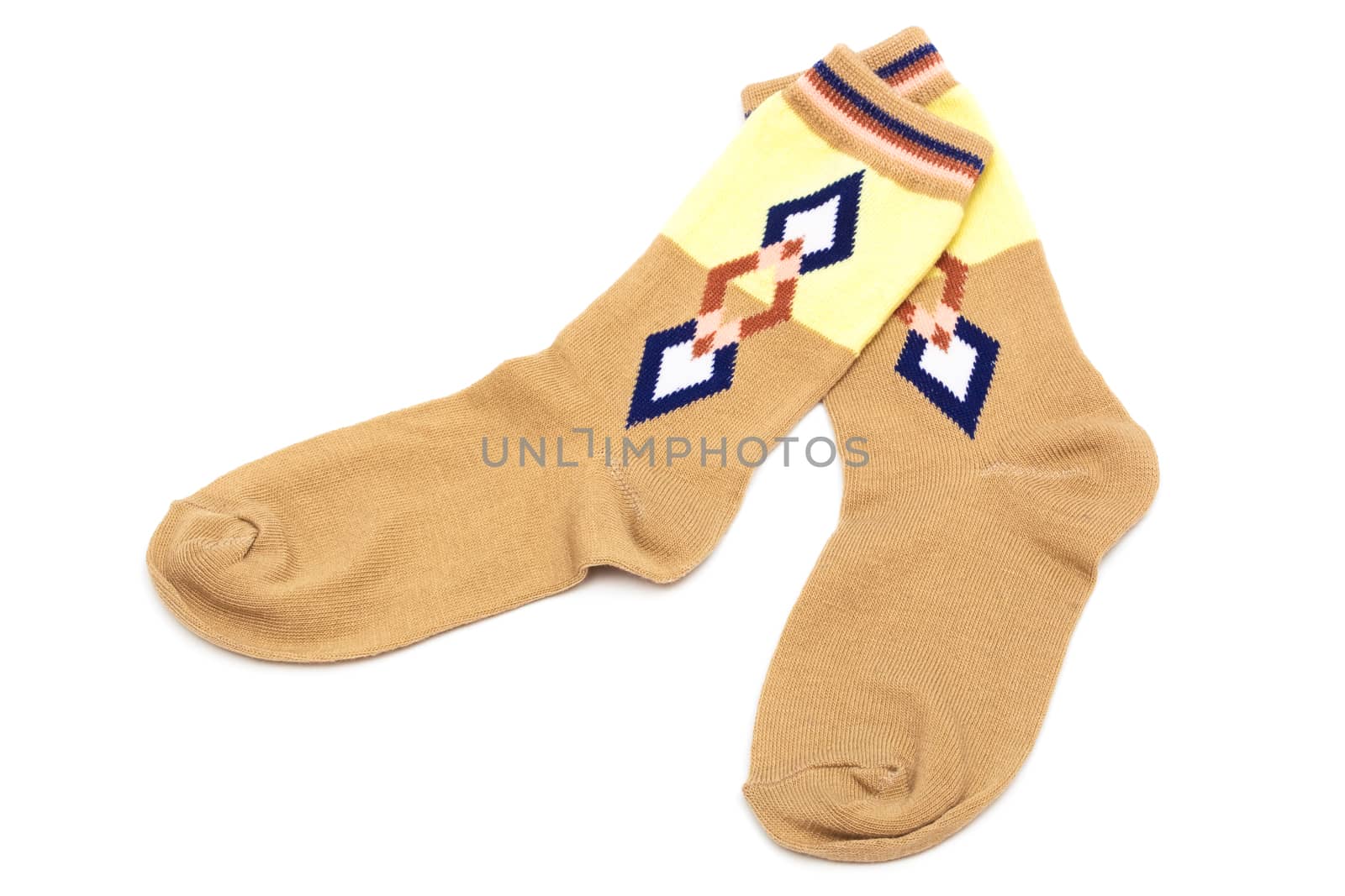 warm and beautiful to sock on a white background