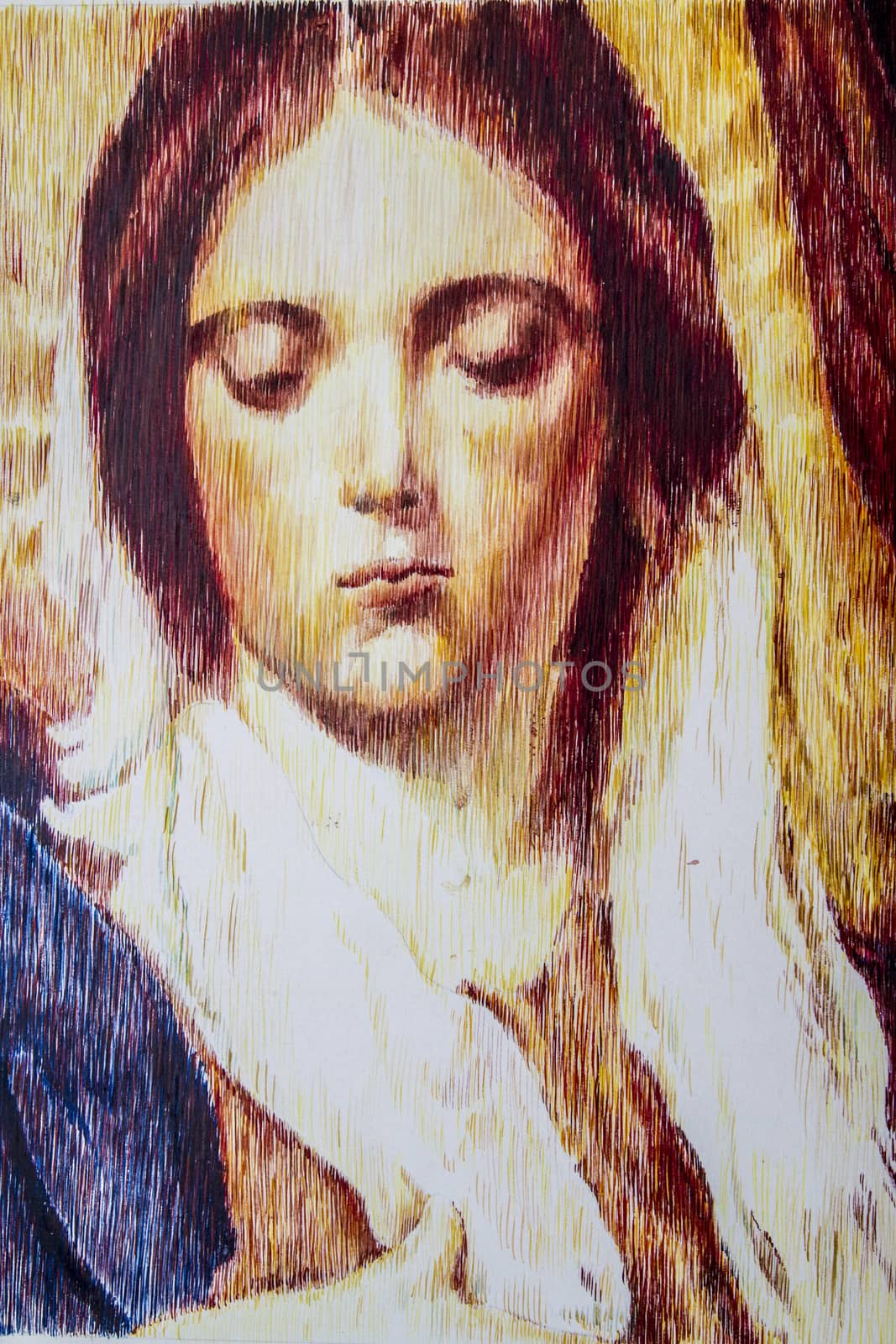 Maria magdalena, virgin image illustration by FernandoCortes