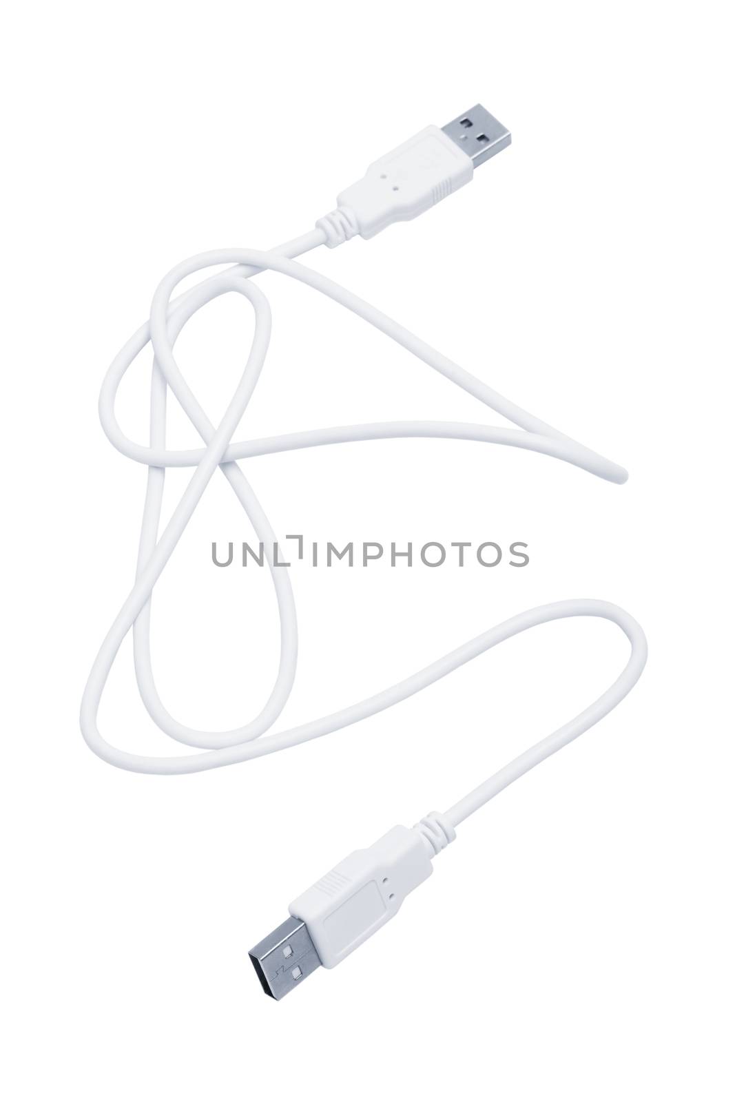 New plug usb on a white background