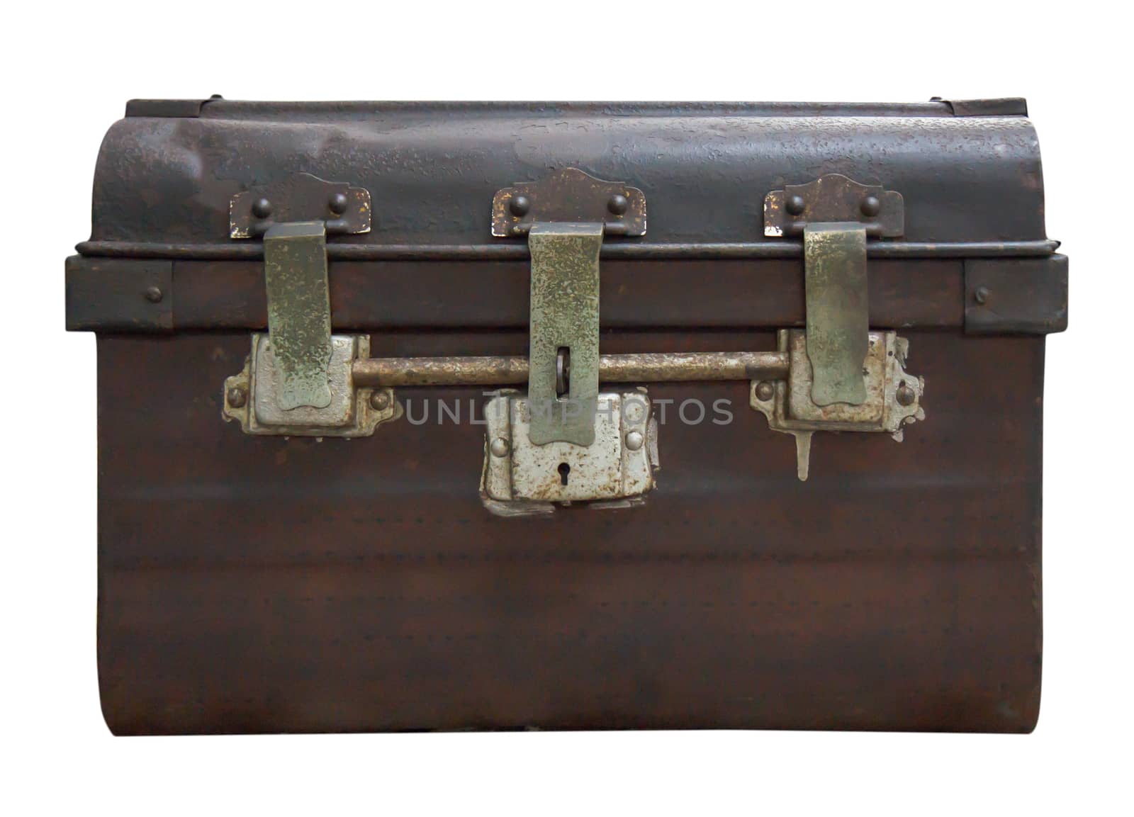 Old Antique Vintage Trunk Isolated