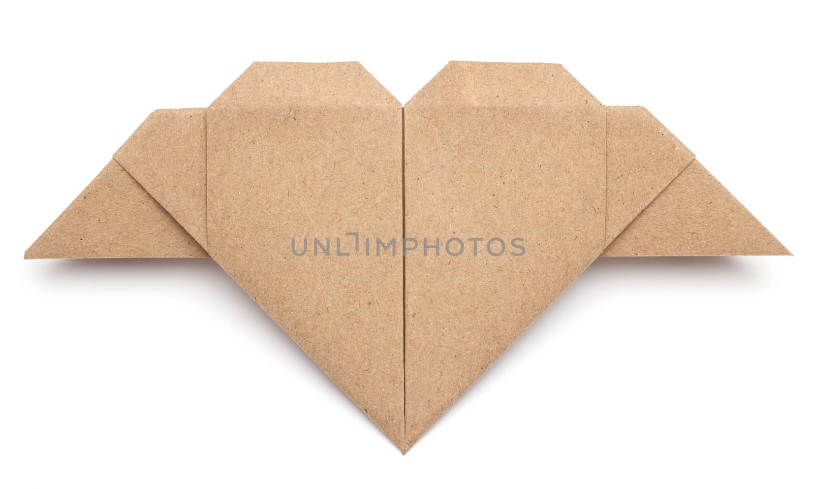 Origami recycle paper heart