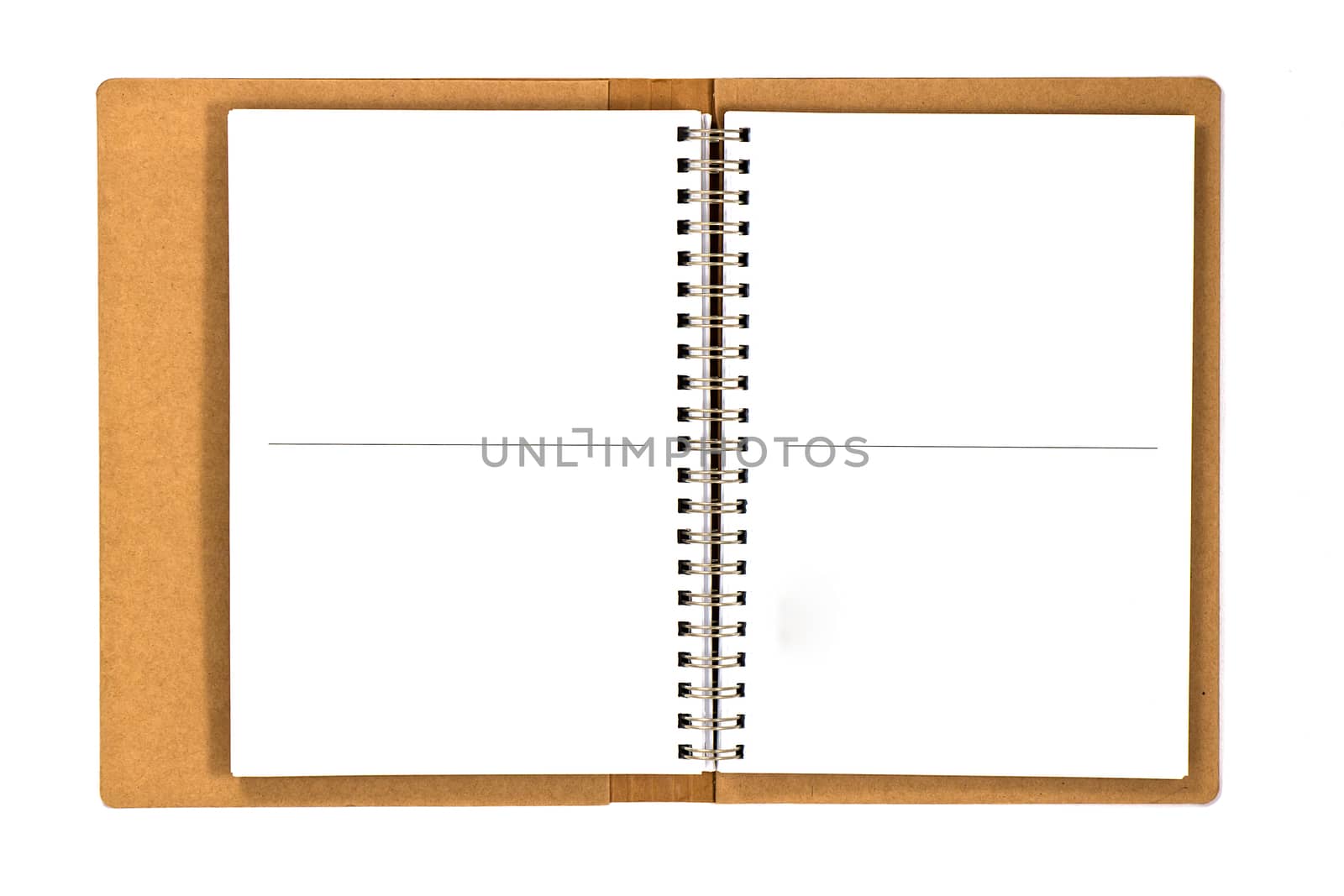 recycled paper notebook opened
