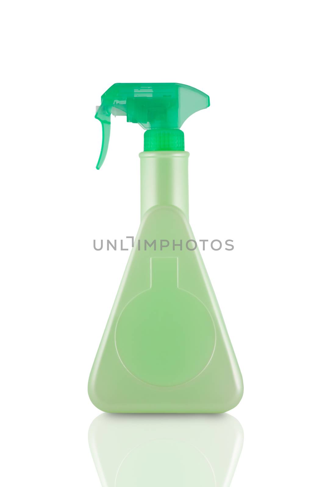blank sanitary bottle on white background