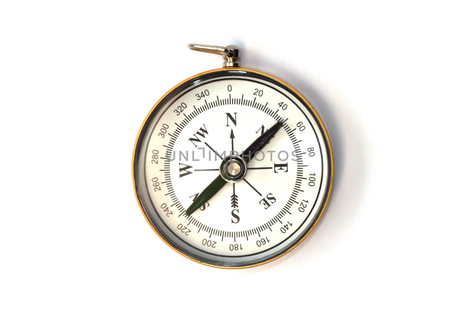 compass on white background