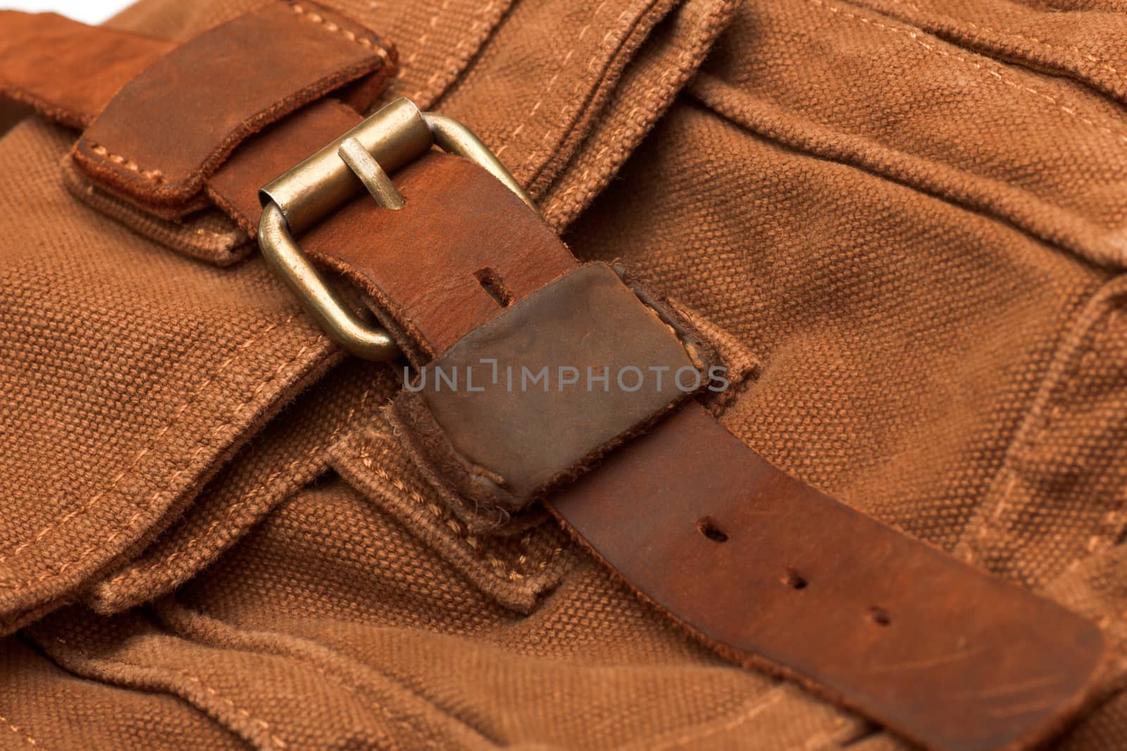 buckle on the brown bag