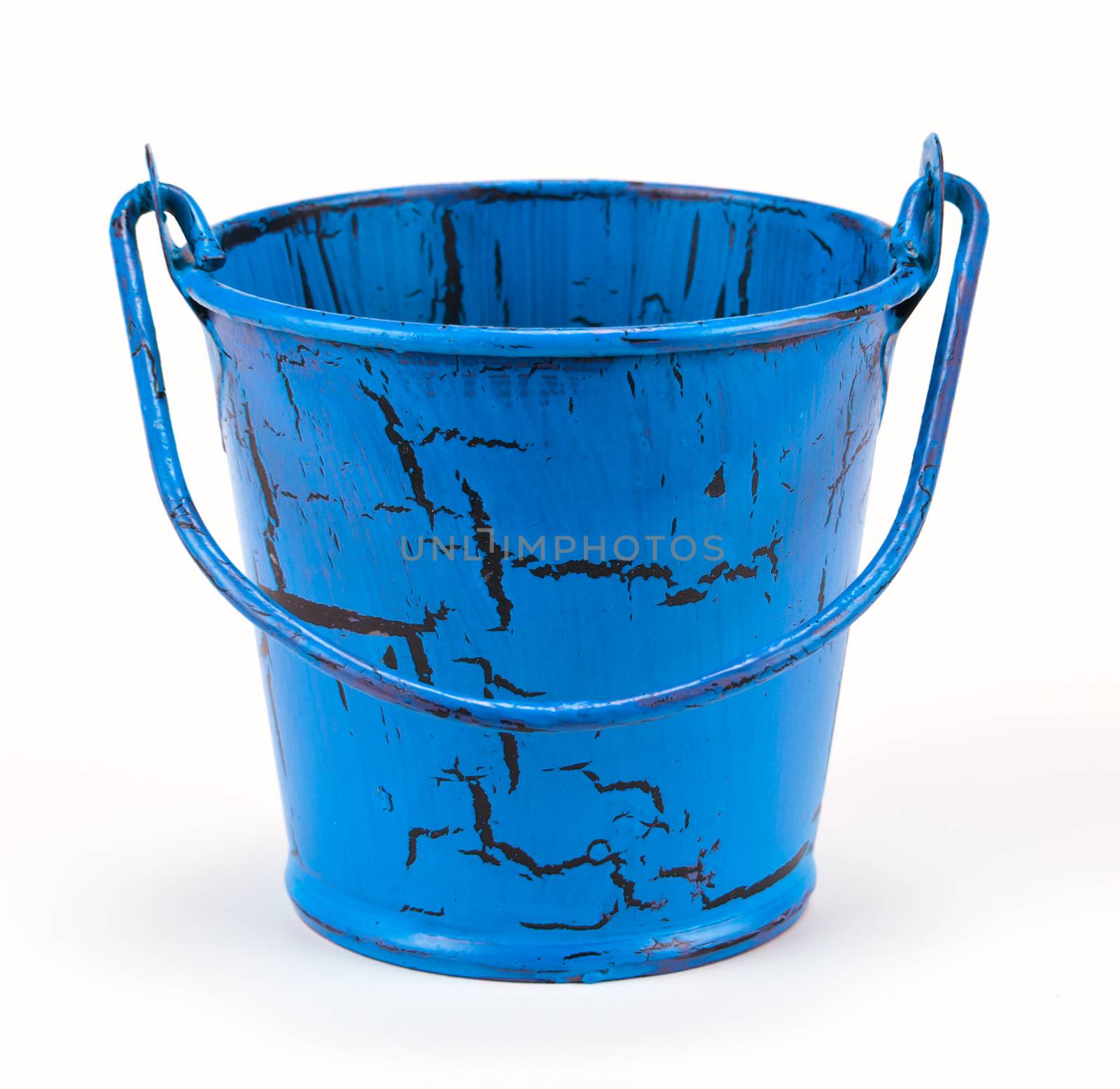 Old bucket isolated on a white background