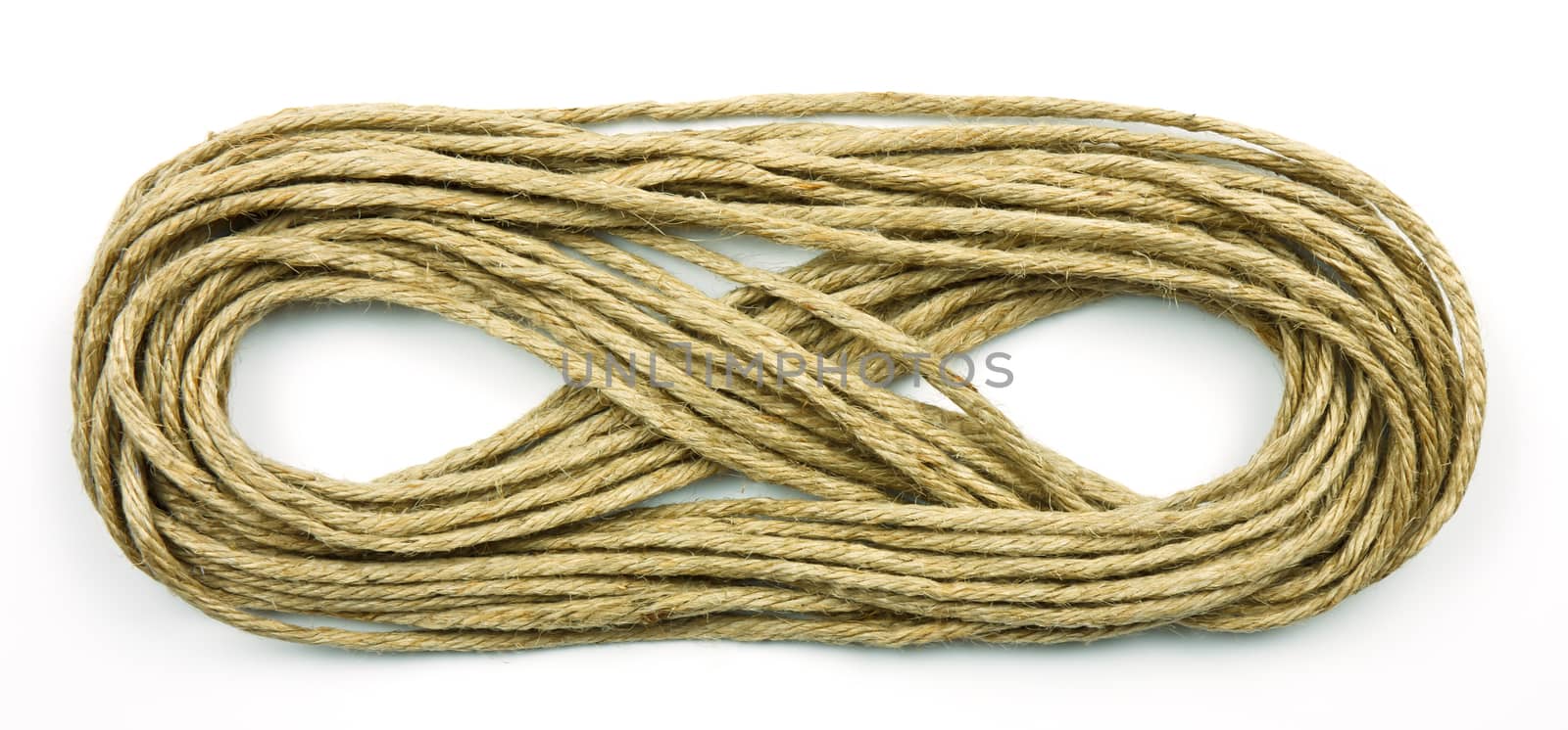 roll of rope isolated on white