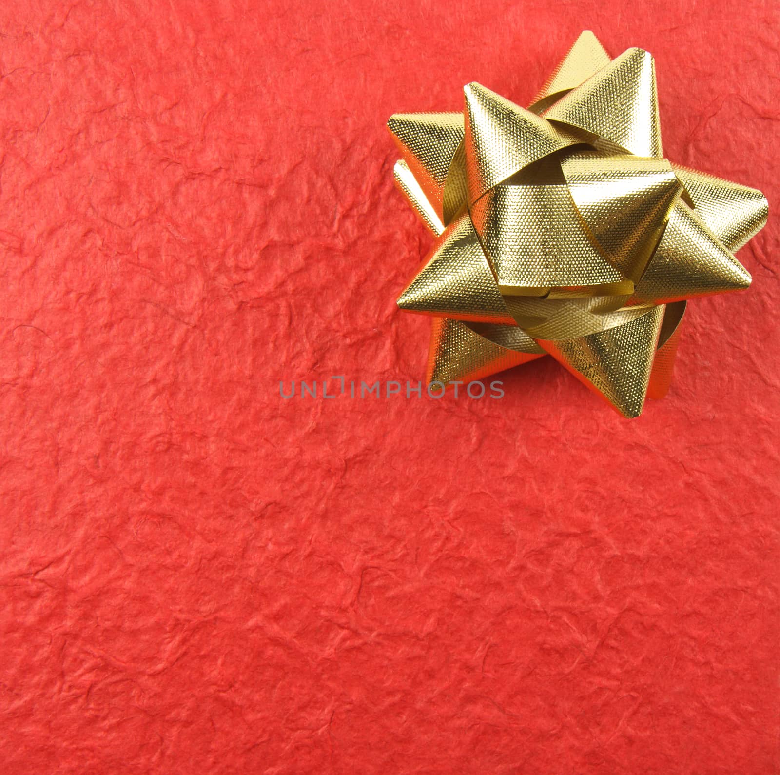 mulberry paper box with golden ribbon