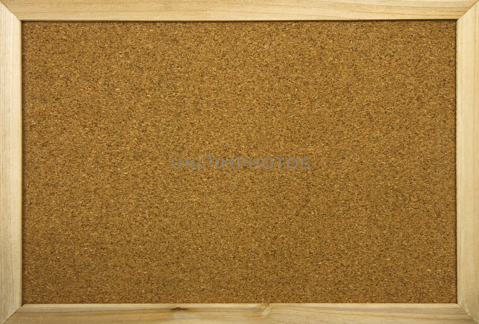 blank office cork board with wooden frame