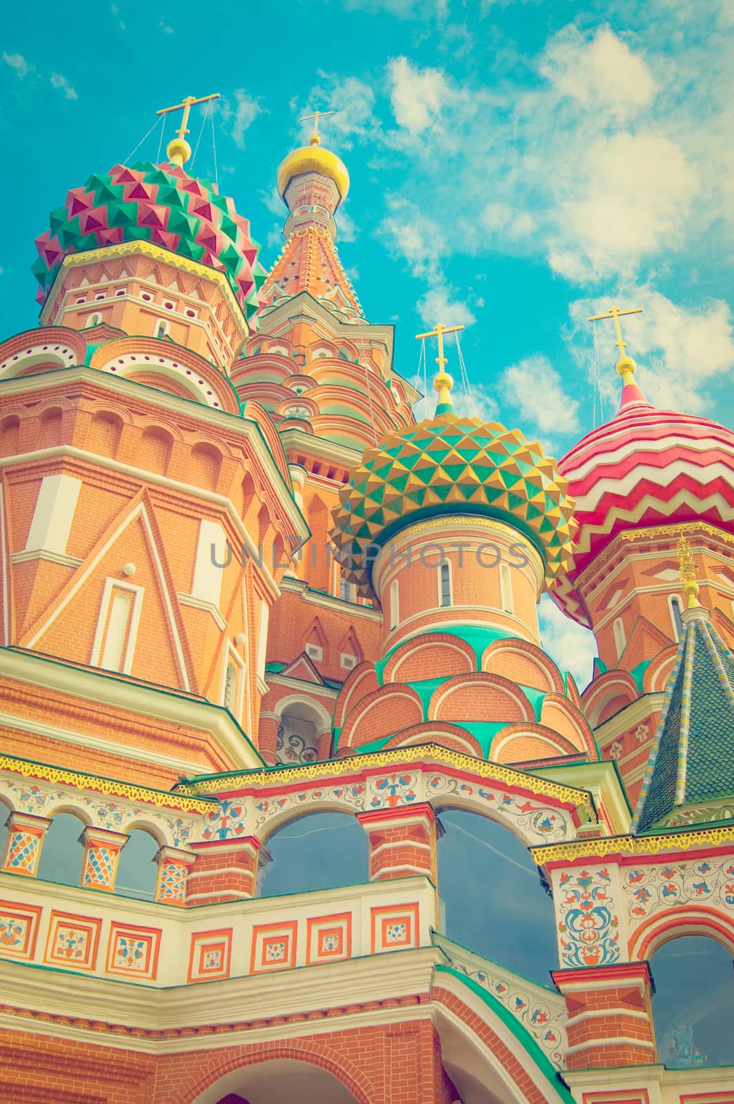 Saint Basil Cathedral on Red Square in Moscow, Instagram Effect