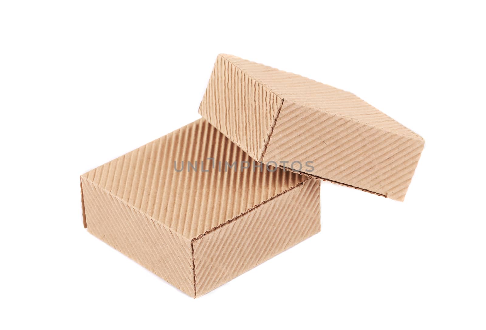 Cardboard boxes. Isolated on a white background.