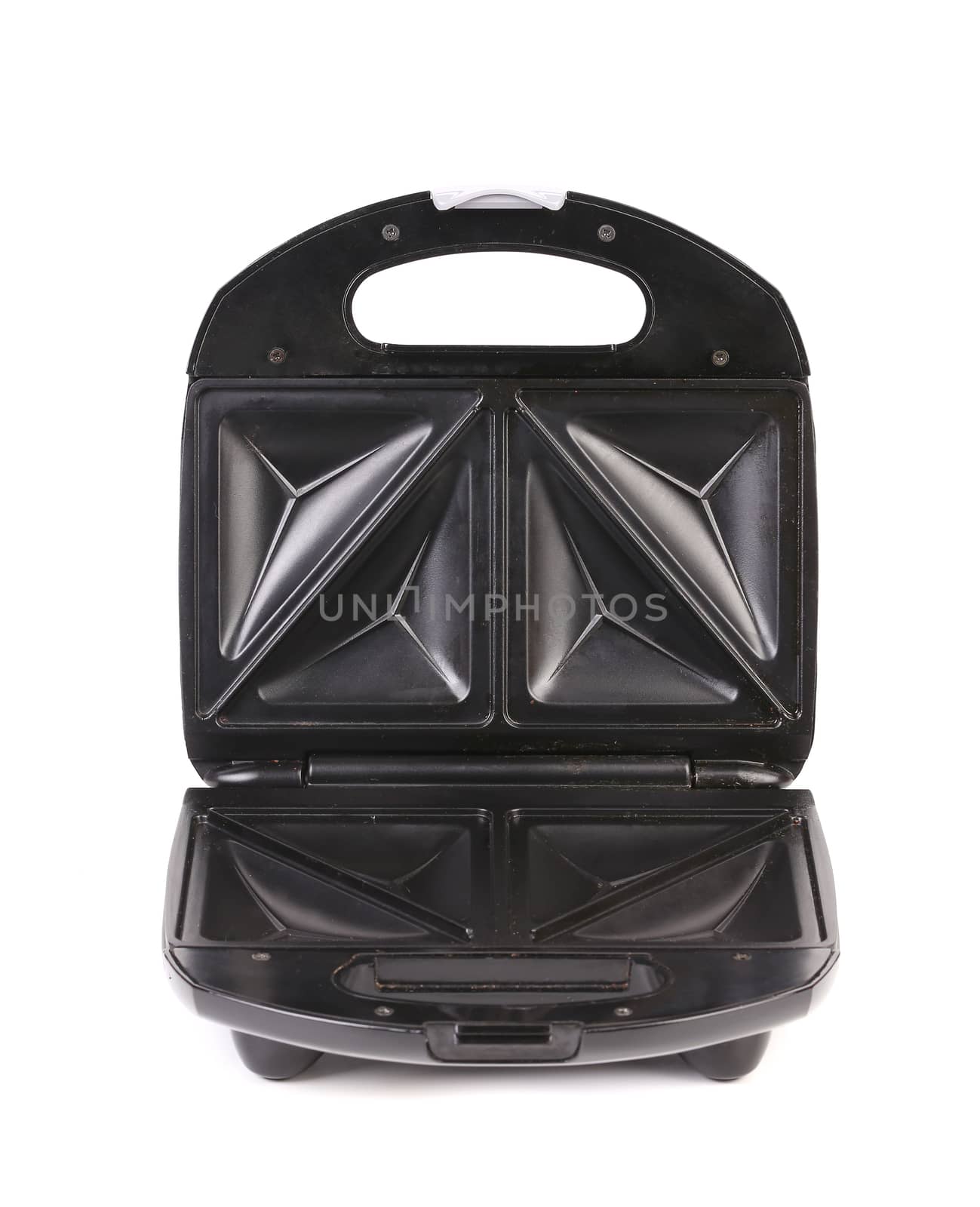 Black sandwich toaster. Isolated on a white background.