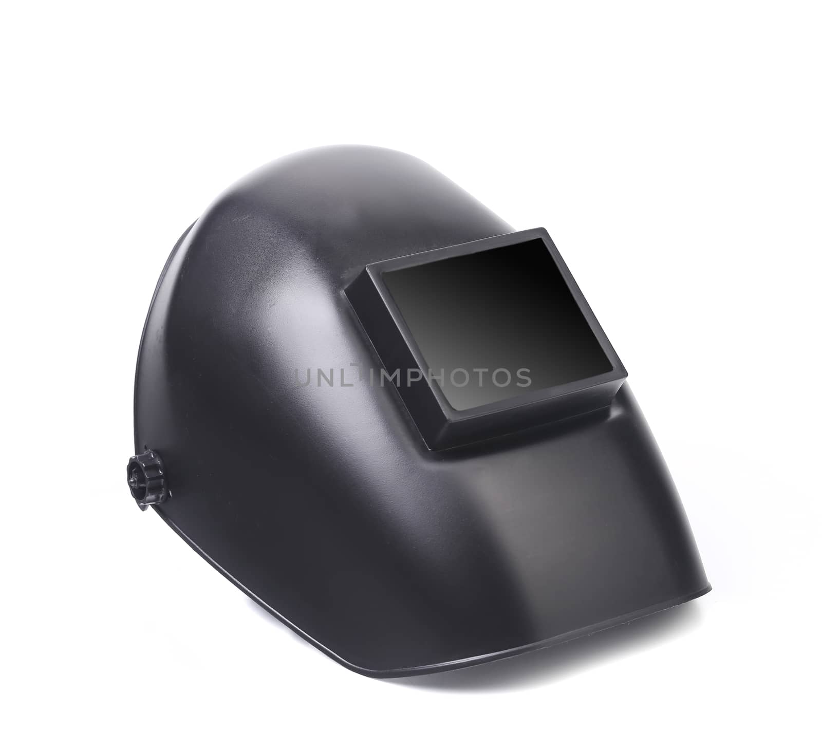 Side view of welding mask.