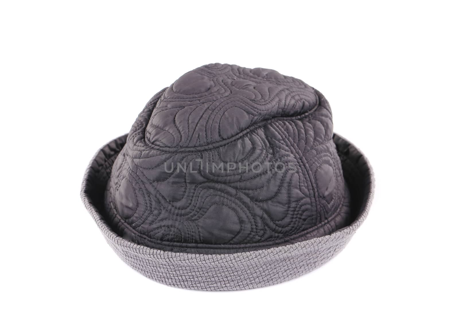 Black panama hat. Isolated on a white background.