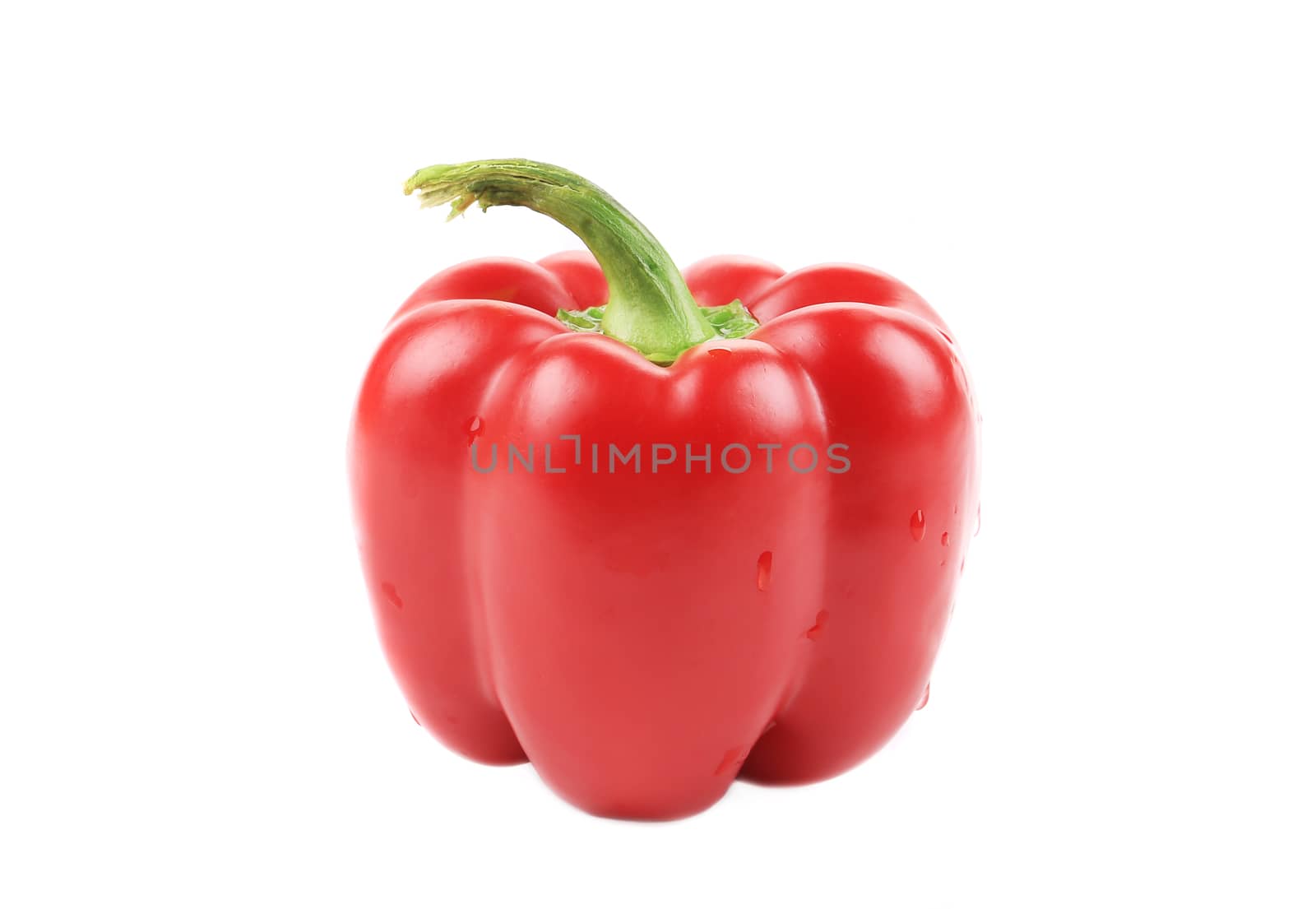 Sweet red pepper. Isolated on a white background.