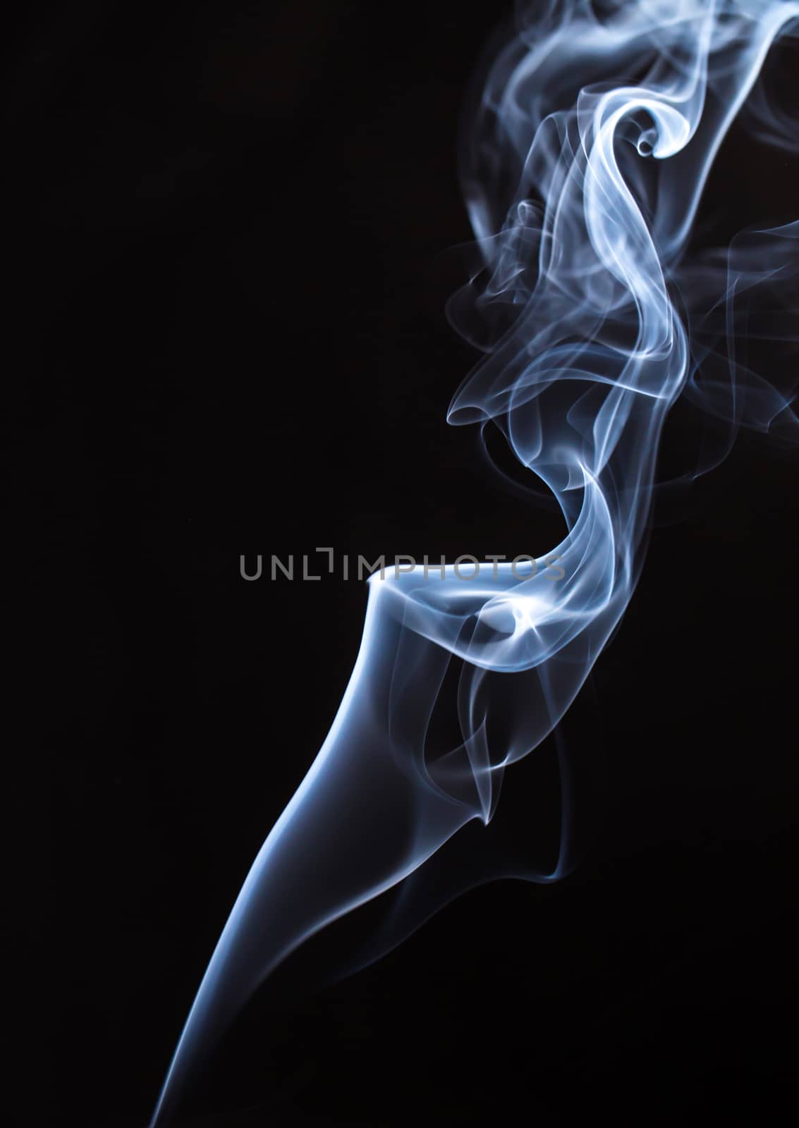 White smoke stream close up. Abstract. by indigolotos