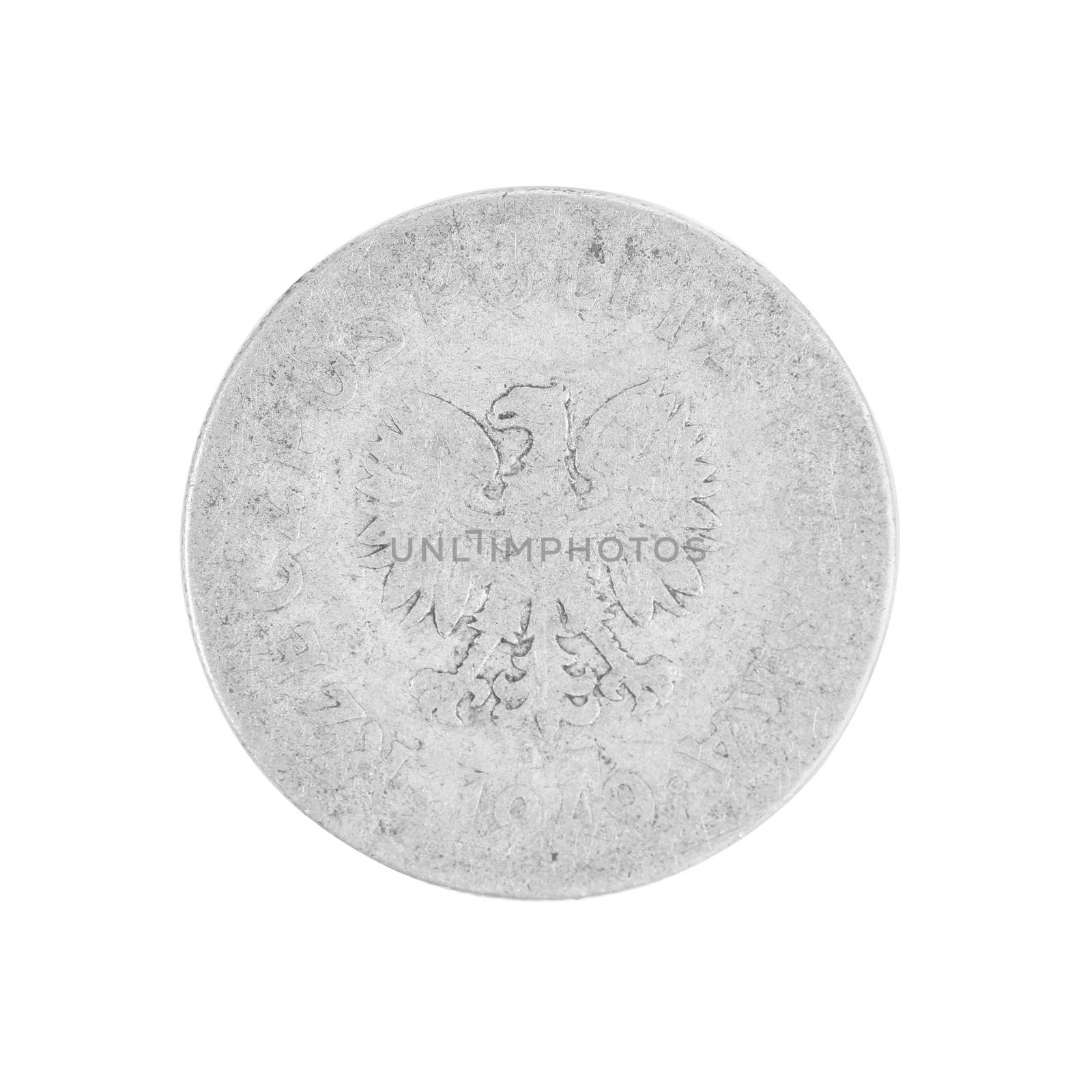 Coin of German Democratic Republic. Isolated on a white background.