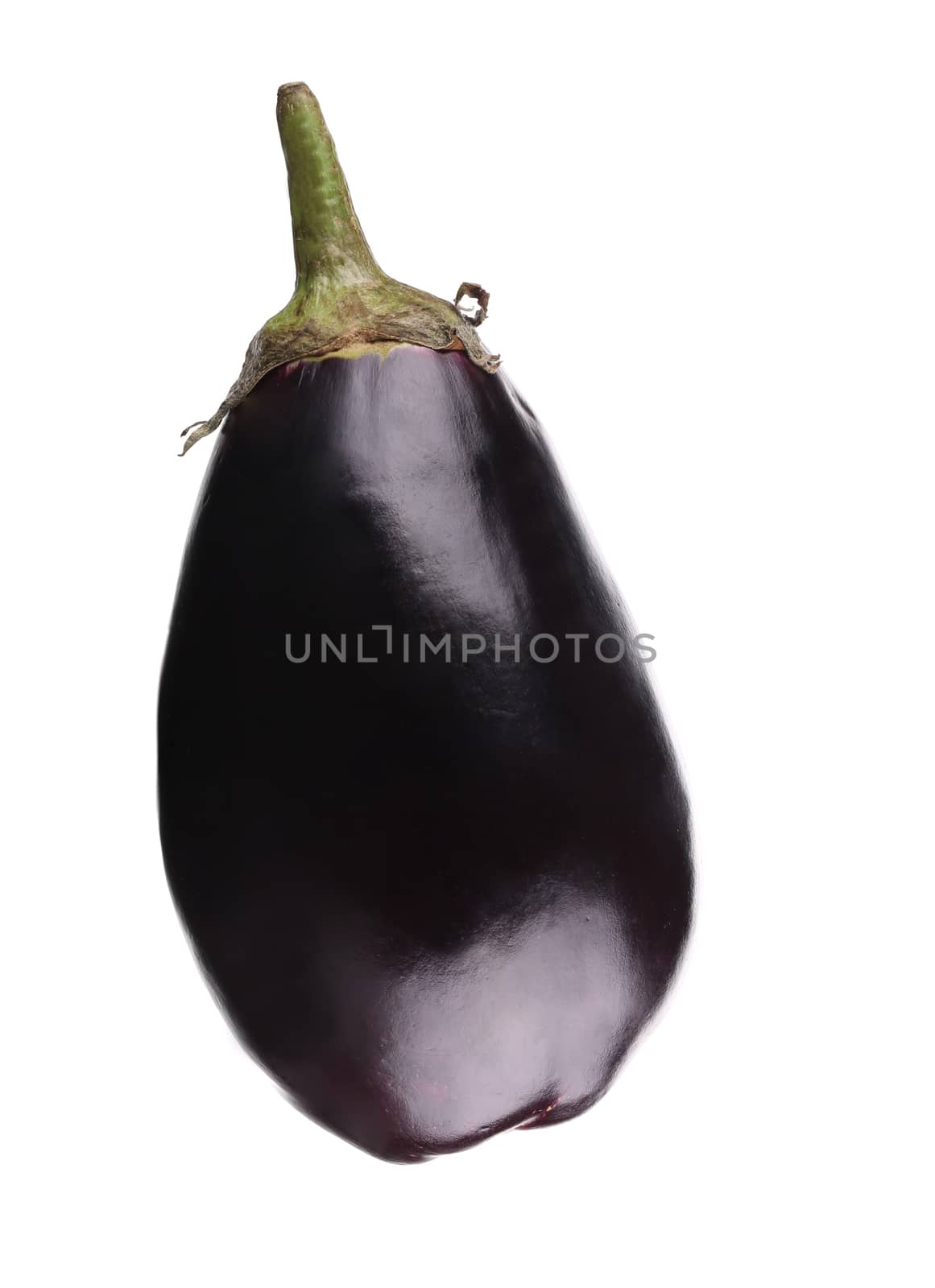 Ripe eggplant. Isolated on a white background.
