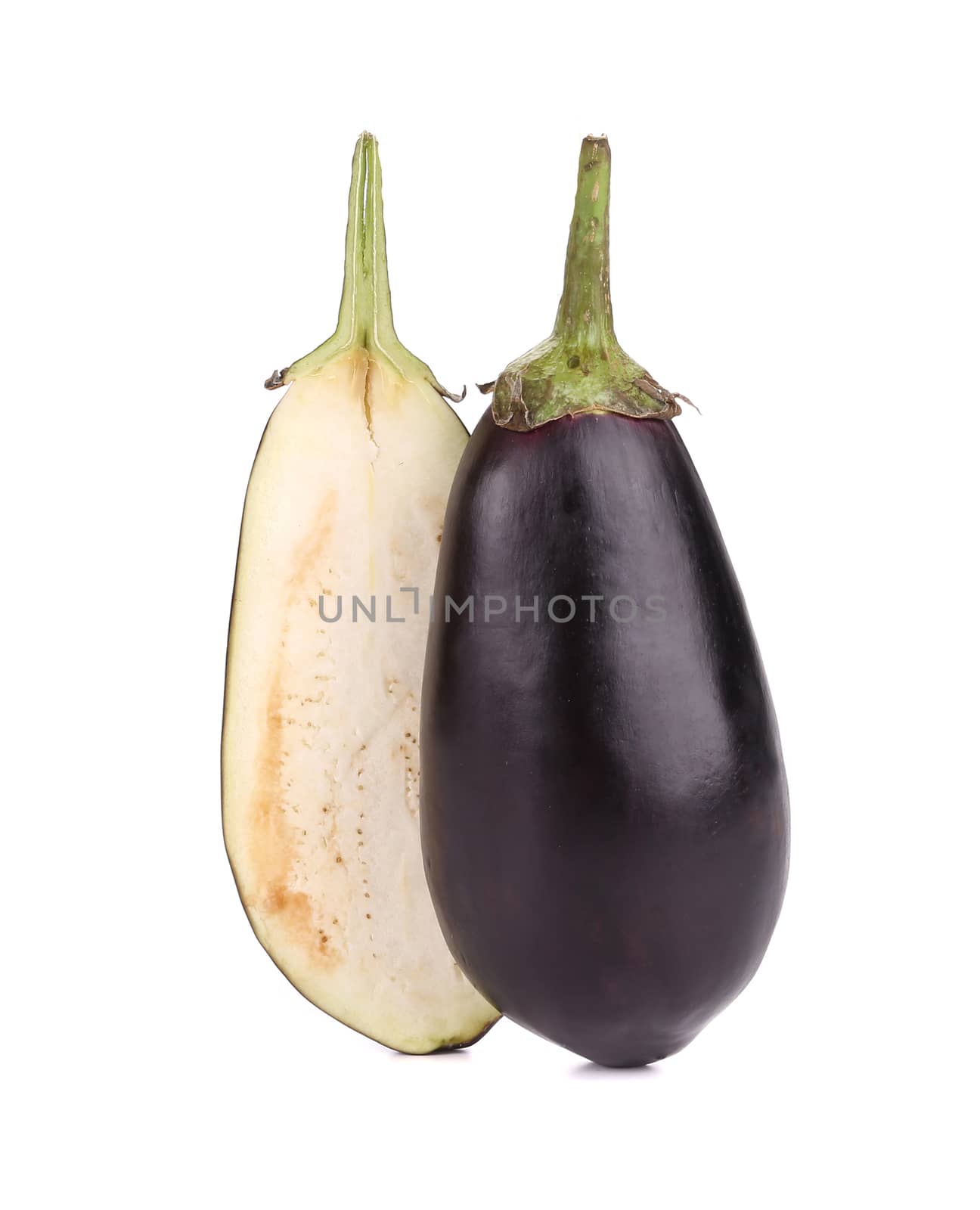 One halved eggplant. by indigolotos